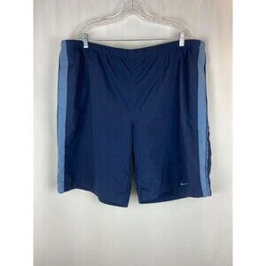 Nike Men's XXL Swim Trunks Blue Shorts Bathing Suit Drawstring Mesh Pool STAINS